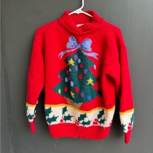 Beautiful vintage Eagle’s Eye hand knit 100% wool Christmas sweater